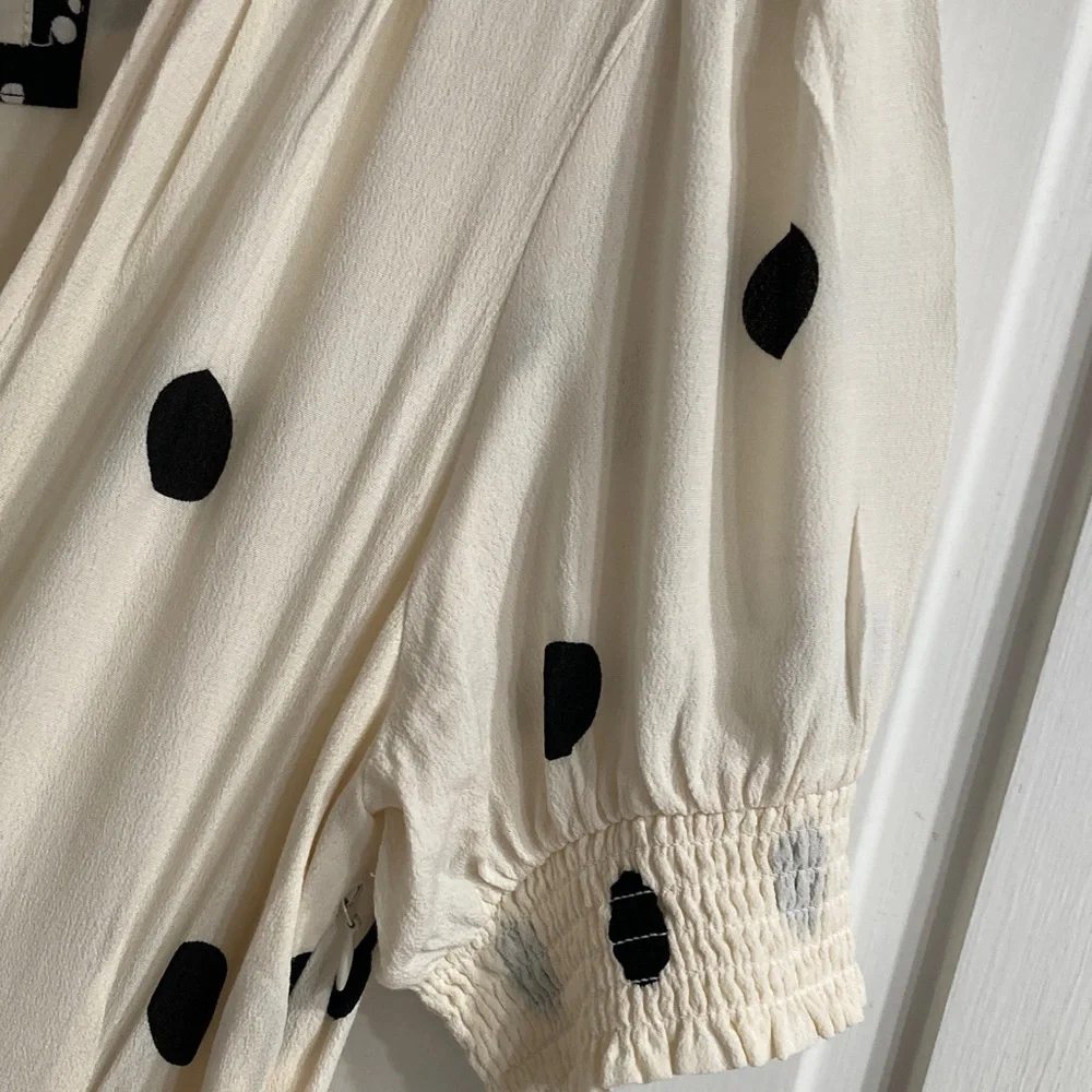 Maeve large dot faux wrap dress - Picture 4 of 7